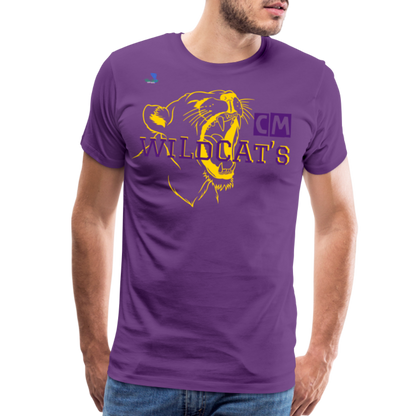 Carrier Mills Wildcats Unisex Premium T-Shirt - purple