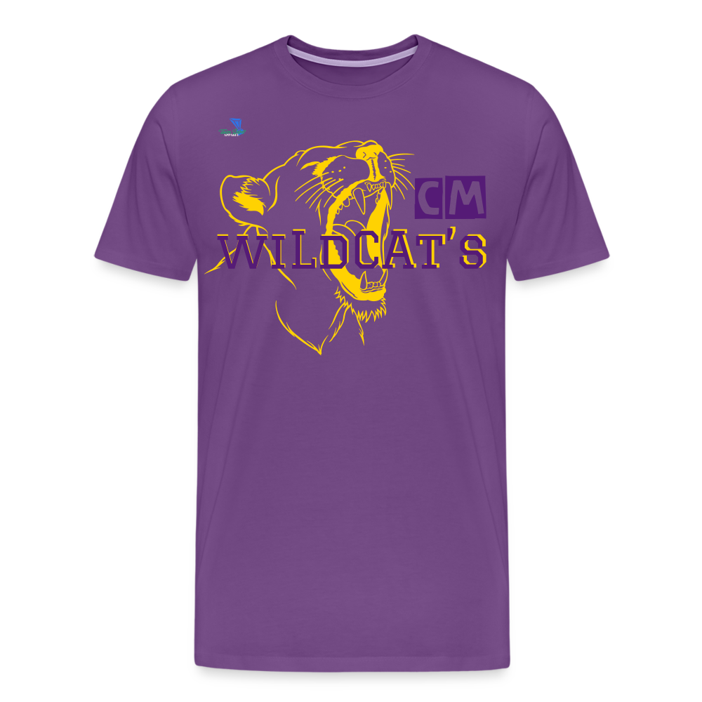 Carrier Mills Wildcats Unisex Premium T-Shirt - purple