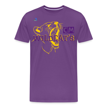 Carrier Mills Wildcats Unisex Premium T-Shirt - purple