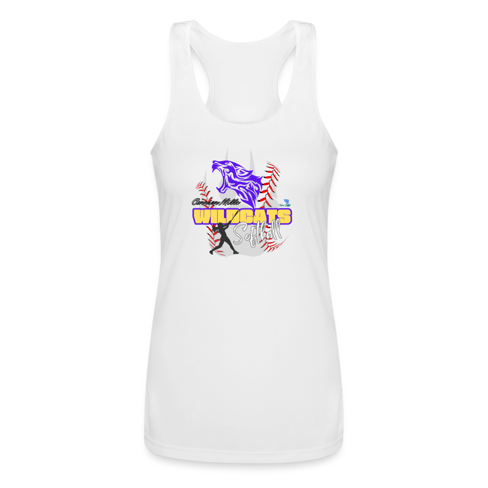 Carrier Mills Wildcats Softball Women's Premium Tank - white