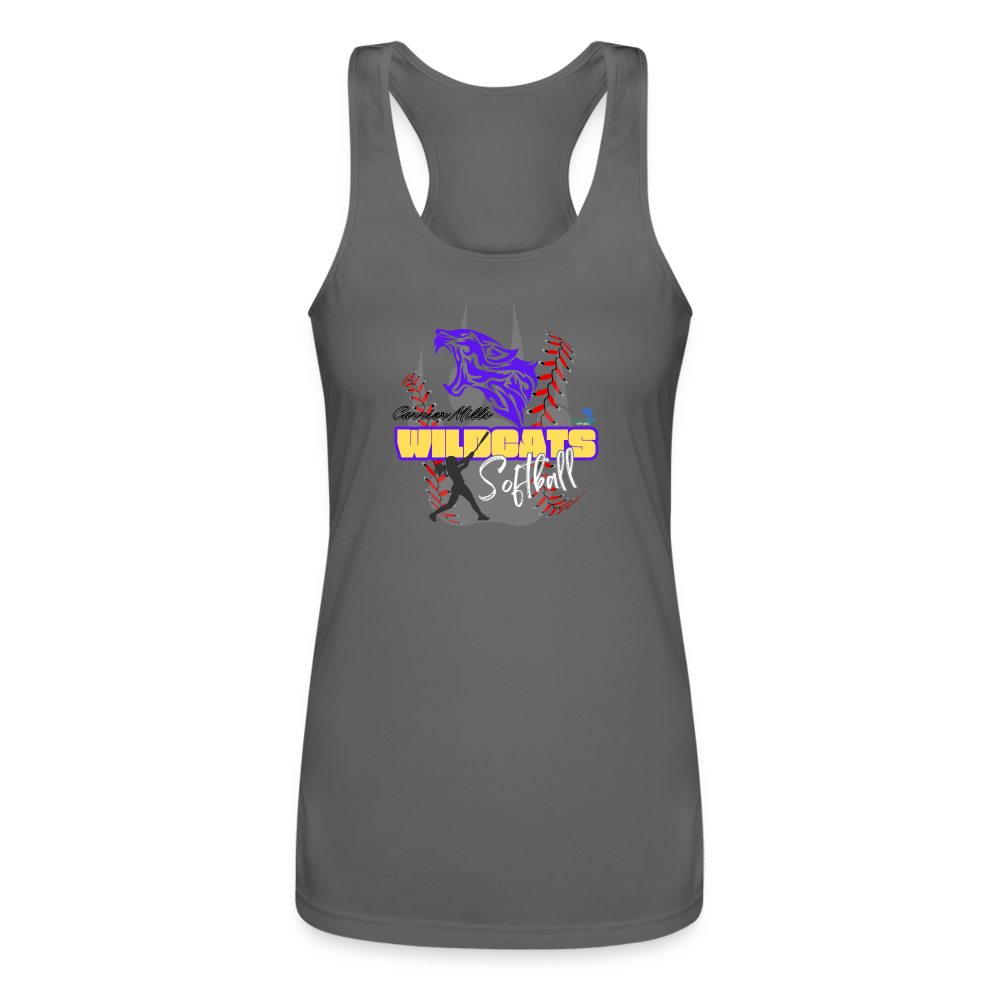 Carrier Mills Wildcats Softball Women's Premium Tank - charcoal