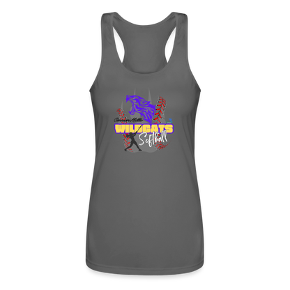 Carrier Mills Wildcats Softball Women's Premium Tank - charcoal