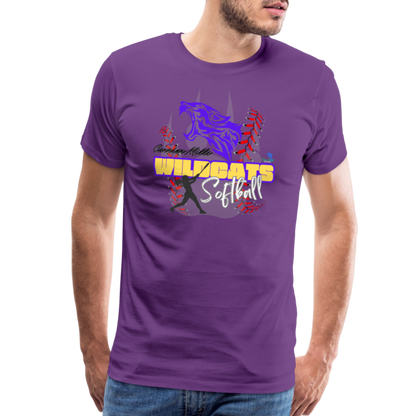 Carrier Mills Wildcats Softball Premium T-Shirt - purple