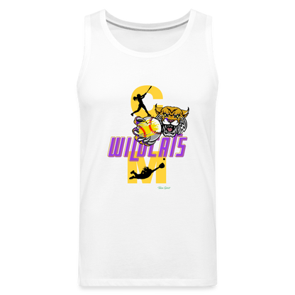 Carrier Mills Softball Men’s Premium Tank - white