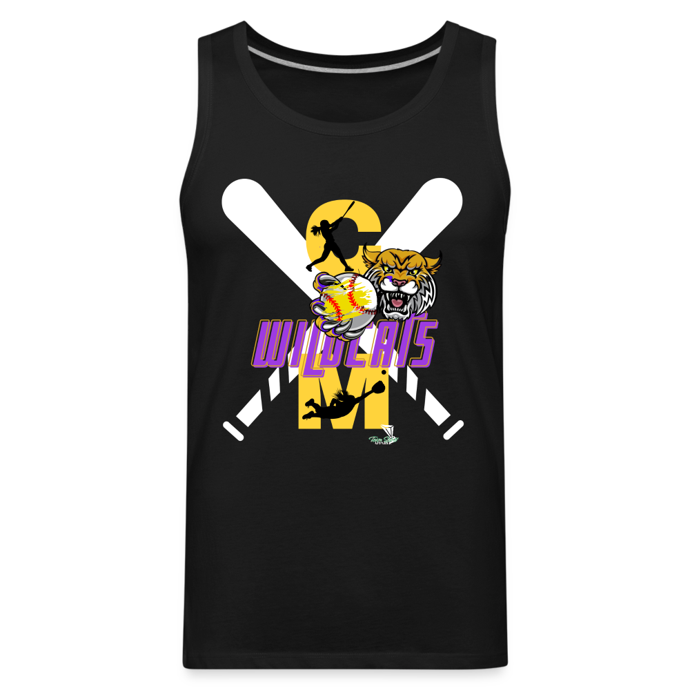 Carrier Mills Softball Men’s Premium Tank - black