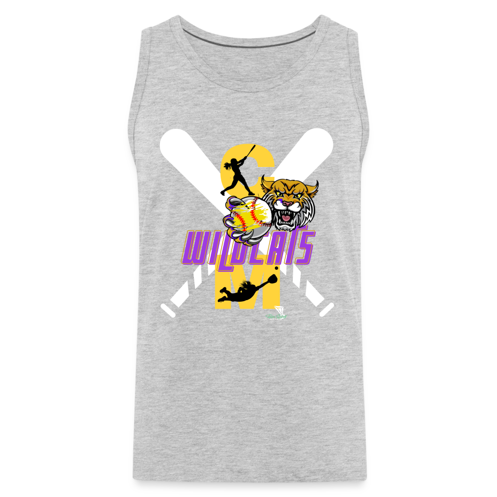 Carrier Mills Softball Men’s Premium Tank - heather gray