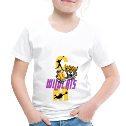 Carrier Mills Wildcats Softball Toddler Premium T-Shirt - white