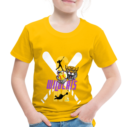 Carrier Mills Wildcats Softball Toddler Premium T-Shirt - sun yellow