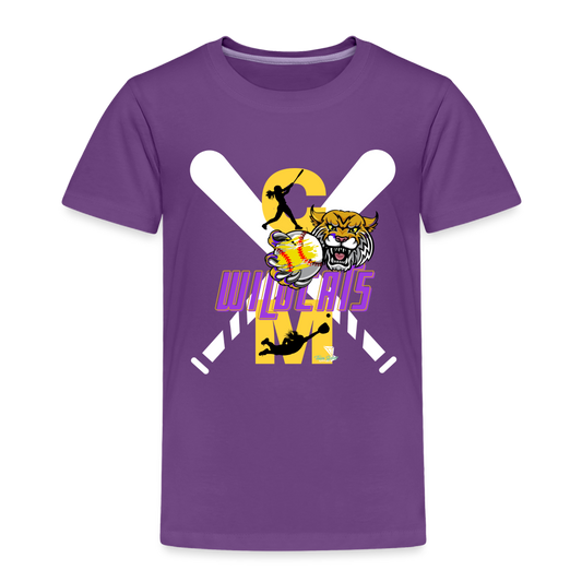 Carrier Mills Wildcats Softball Toddler Premium T-Shirt - purple