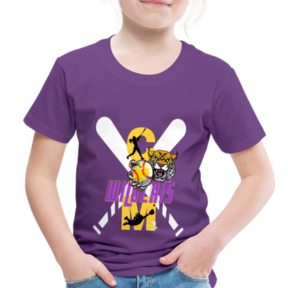 Carrier Mills Wildcats Softball Toddler Premium T-Shirt - purple