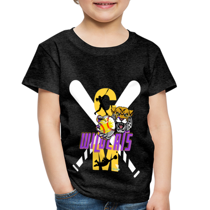 Carrier Mills Wildcats Softball Toddler Premium T-Shirt - charcoal grey