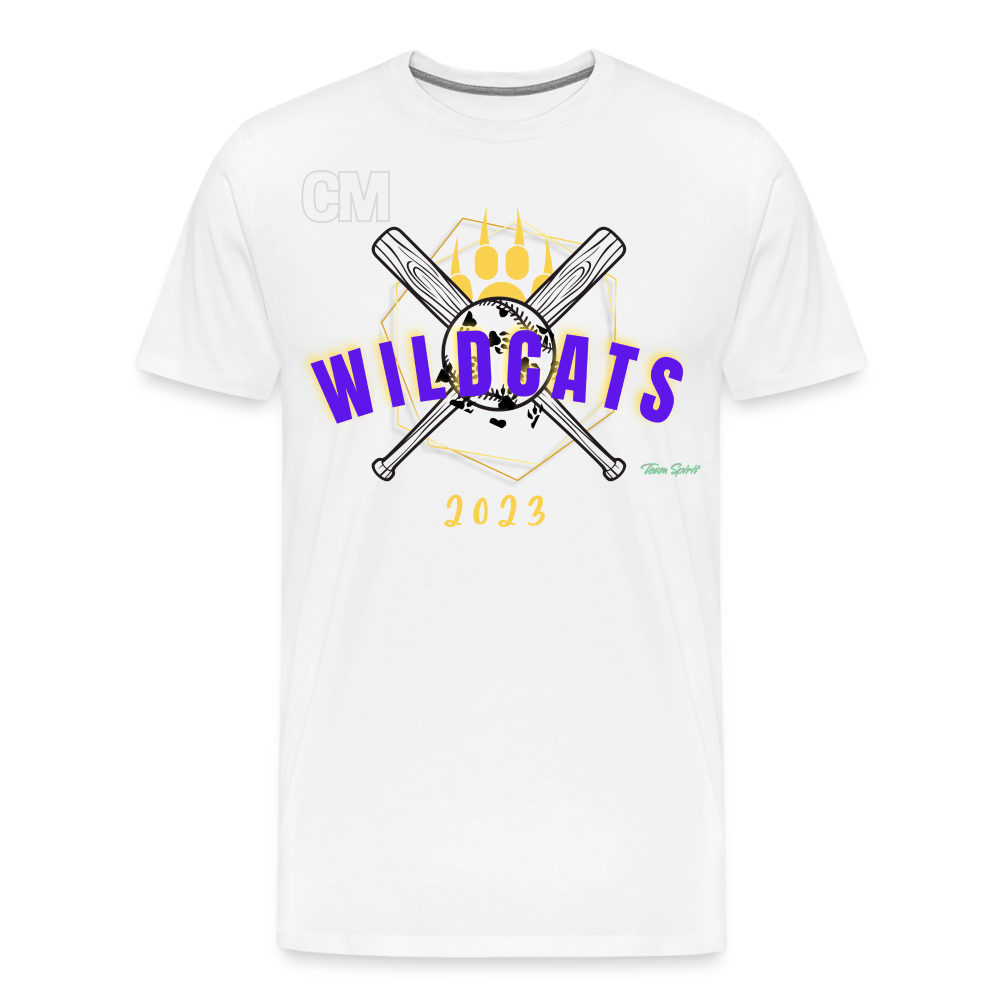 Carrier Mills Wildcats Softball Unisex Premium T-Shirt - white