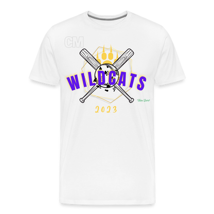 Carrier Mills Wildcats Softball Unisex Premium T-Shirt - white