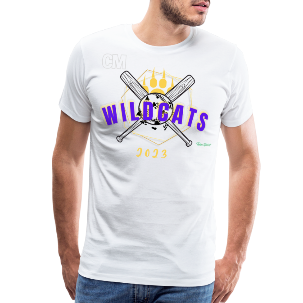 Carrier Mills Wildcats Softball Unisex Premium T-Shirt - white