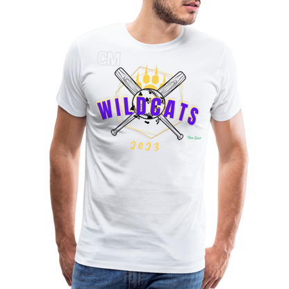 Carrier Mills Wildcats Softball Unisex Premium T-Shirt - white