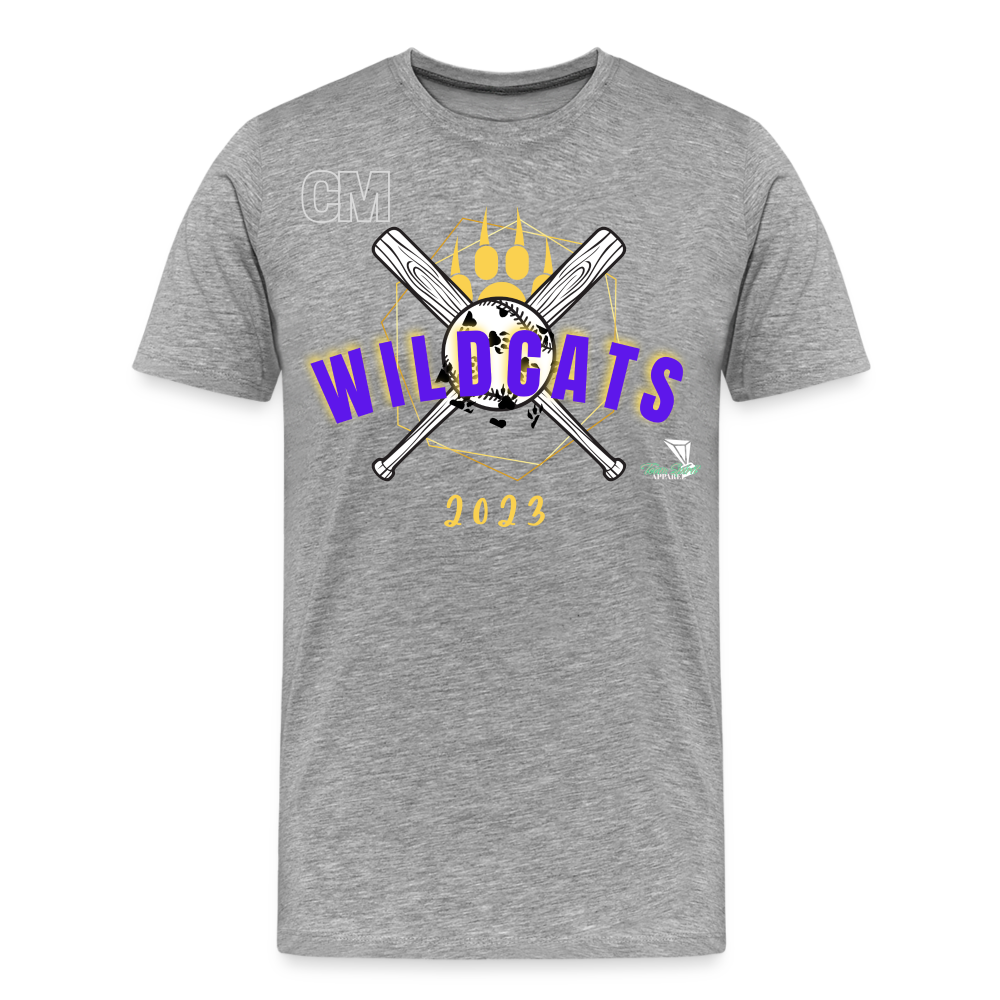 Carrier Mills Wildcats Softball Unisex Premium T-Shirt - heather gray