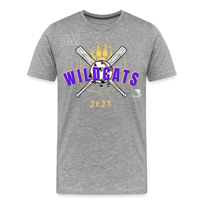 Carrier Mills Wildcats Softball Unisex Premium T-Shirt - heather gray