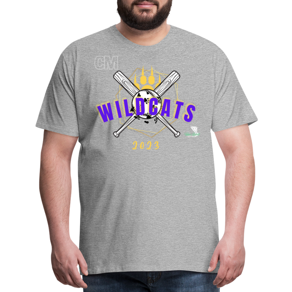 Carrier Mills Wildcats Softball Unisex Premium T-Shirt - heather gray