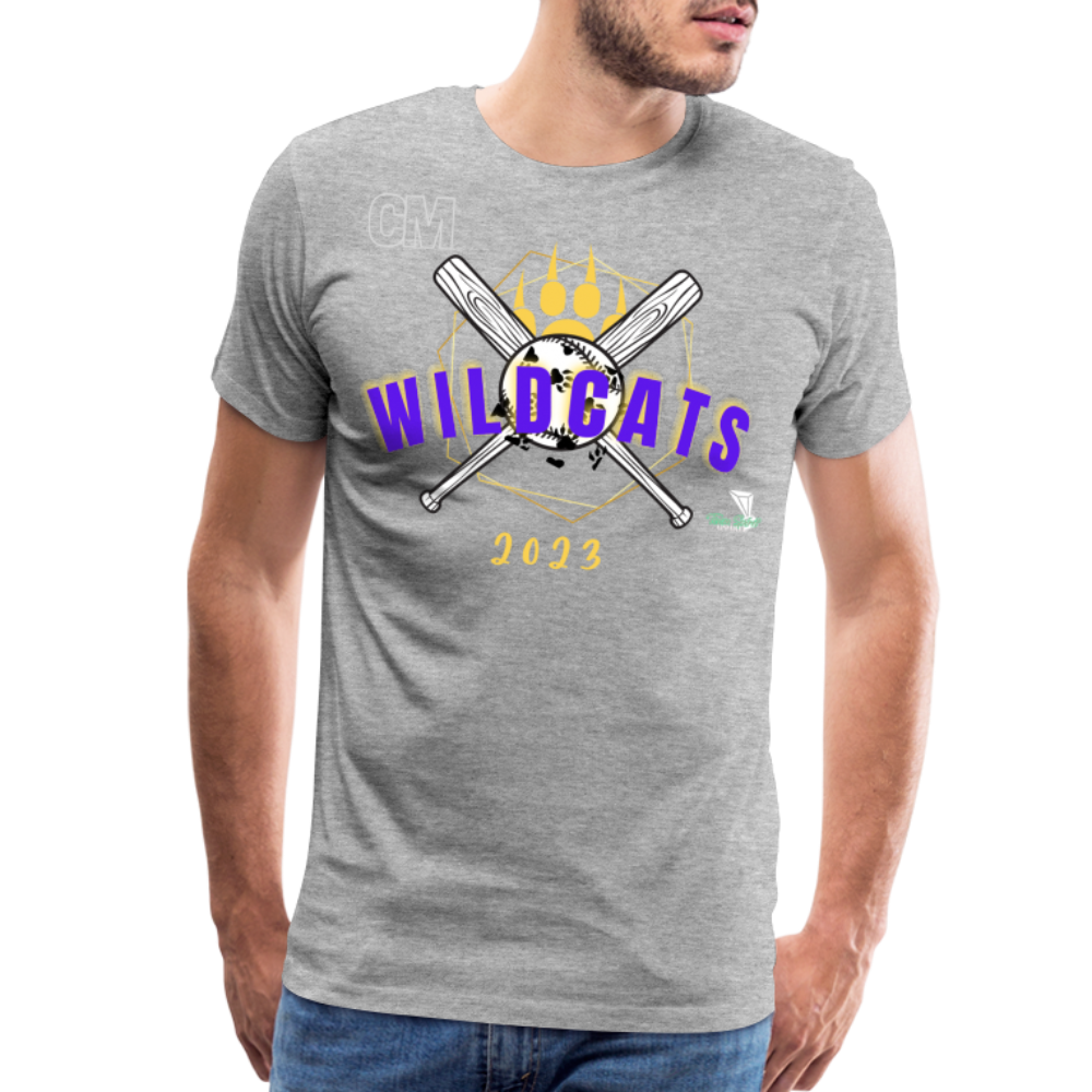 Carrier Mills Wildcats Softball Unisex Premium T-Shirt - heather gray