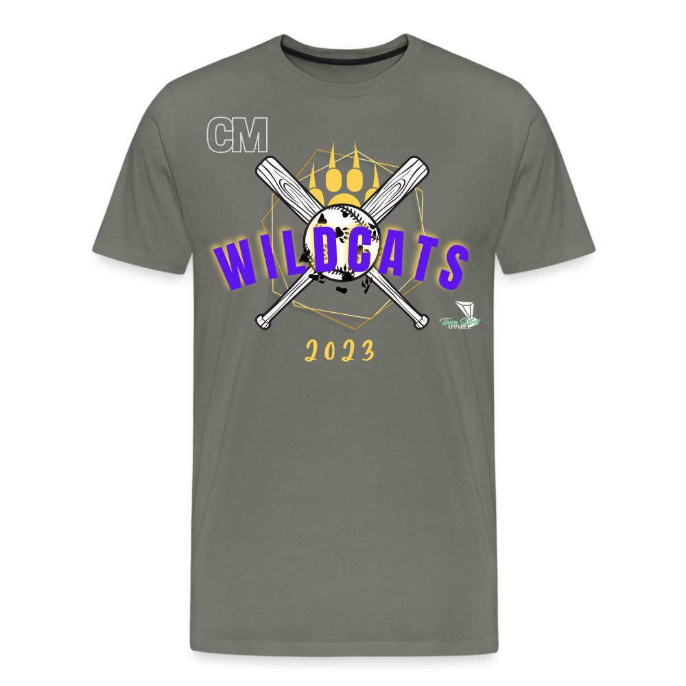 Carrier Mills Wildcats Softball Unisex Premium T-Shirt - asphalt gray