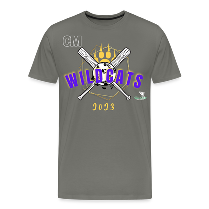 Carrier Mills Wildcats Softball Unisex Premium T-Shirt - asphalt gray