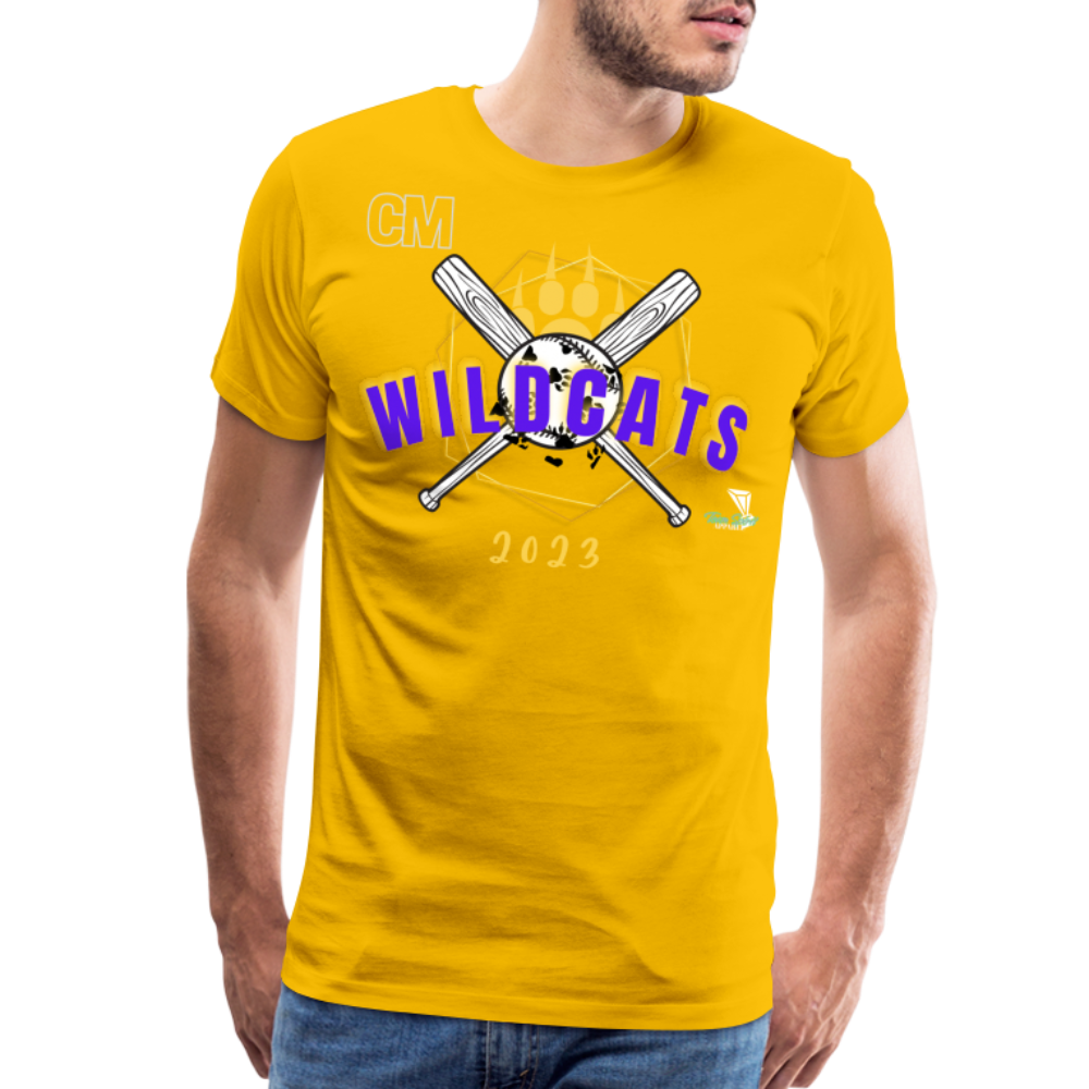 Carrier Mills Wildcats Softball Unisex Premium T-Shirt - sun yellow