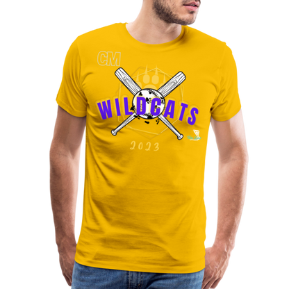 Carrier Mills Wildcats Softball Unisex Premium T-Shirt - sun yellow