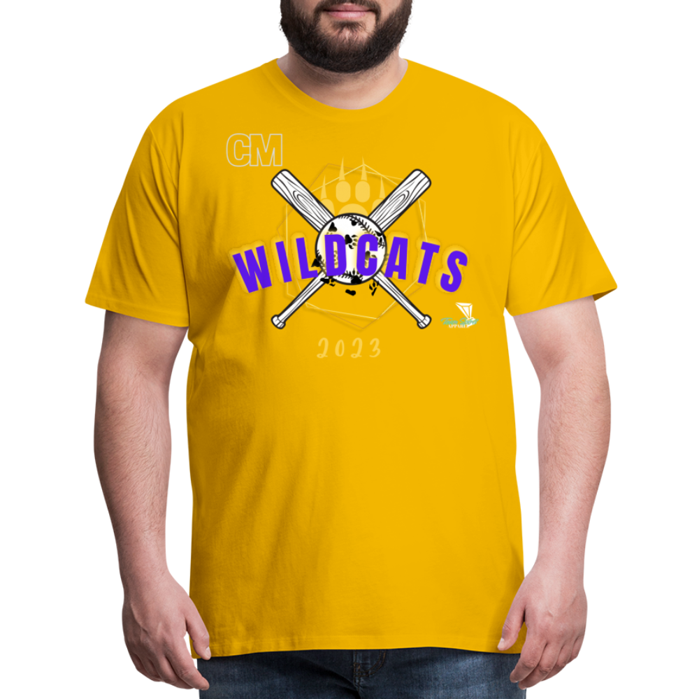 Carrier Mills Wildcats Softball Unisex Premium T-Shirt - sun yellow