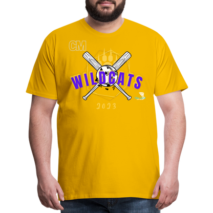 Carrier Mills Wildcats Softball Unisex Premium T-Shirt - sun yellow