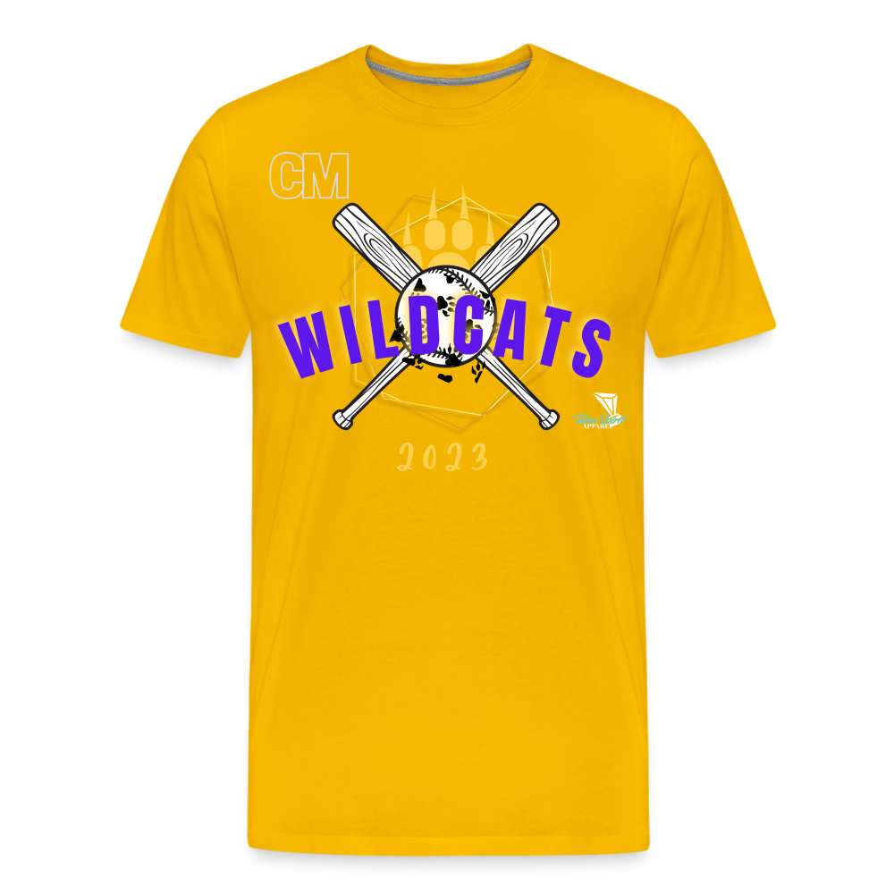 Carrier Mills Wildcats Softball Unisex Premium T-Shirt - sun yellow