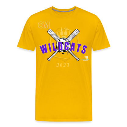 Carrier Mills Wildcats Softball Unisex Premium T-Shirt - sun yellow