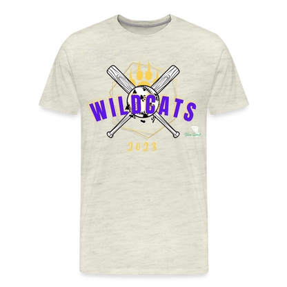 Carrier Mills Wildcats Softball Unisex Premium T-Shirt - heather oatmeal