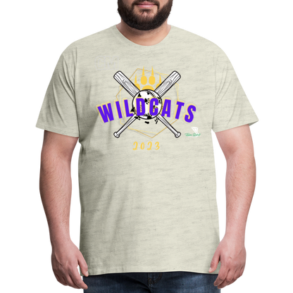 Carrier Mills Wildcats Softball Unisex Premium T-Shirt - heather oatmeal