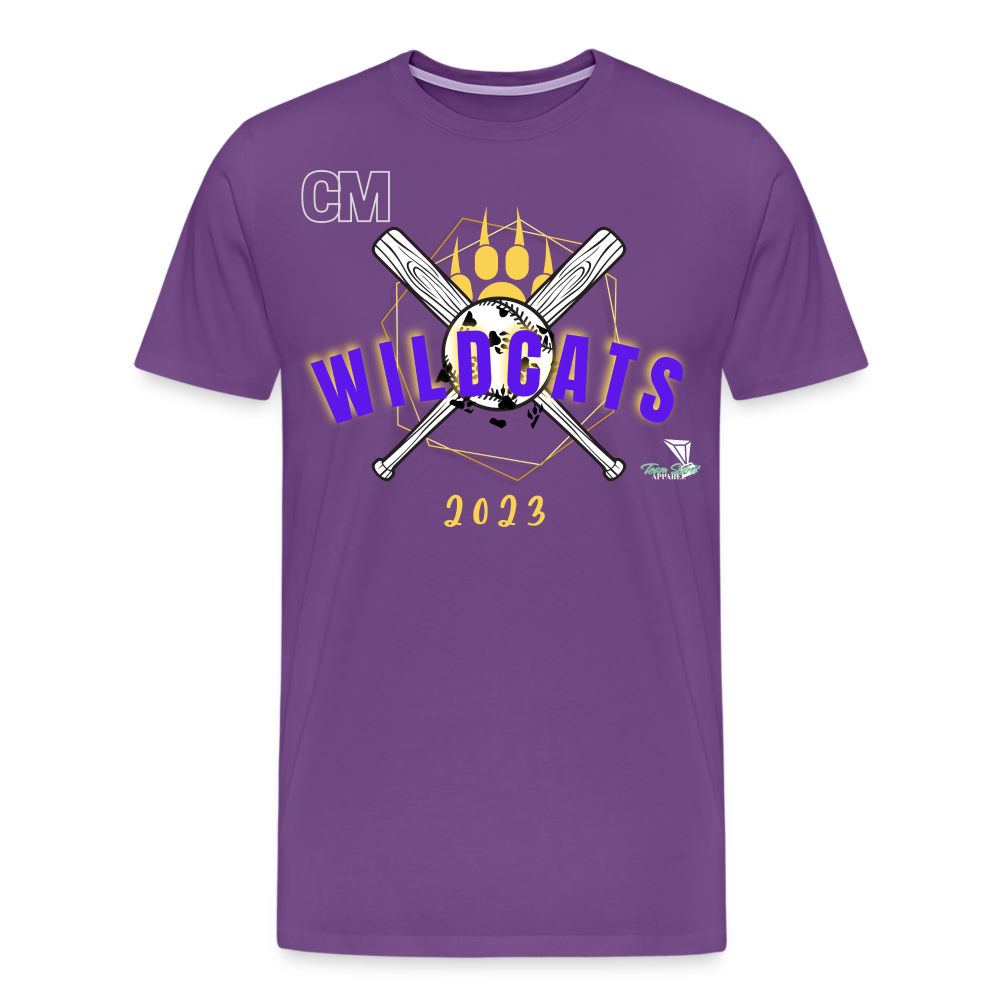 Carrier Mills Wildcats Softball Unisex Premium T-Shirt - purple