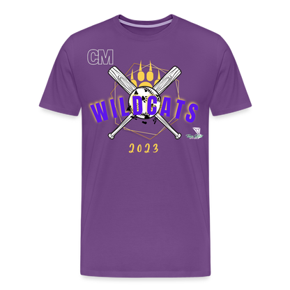 Carrier Mills Wildcats Softball Unisex Premium T-Shirt - purple