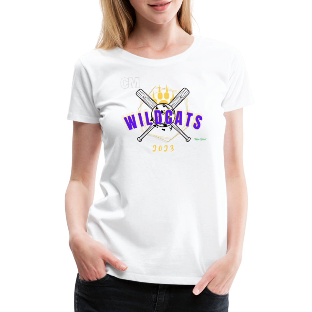 Carrier Mills Wildcats Softball Women’s Premium T-Shirt - white