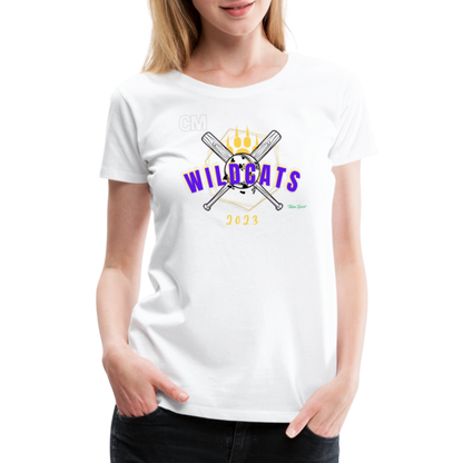 Carrier Mills Wildcats Softball Women’s Premium T-Shirt - white