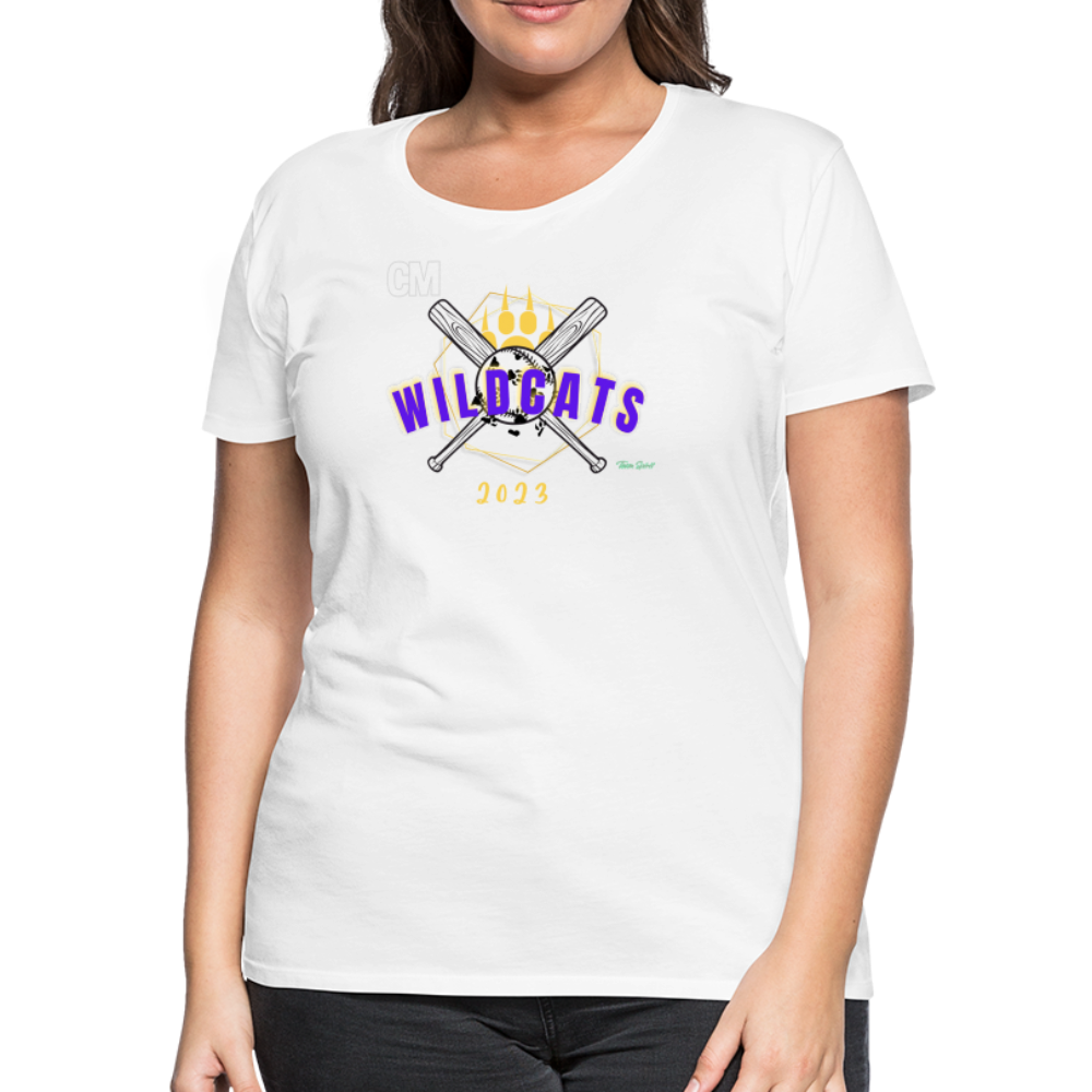 Carrier Mills Wildcats Softball Women’s Premium T-Shirt - white