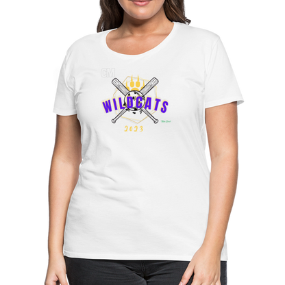 Carrier Mills Wildcats Softball Women’s Premium T-Shirt - white