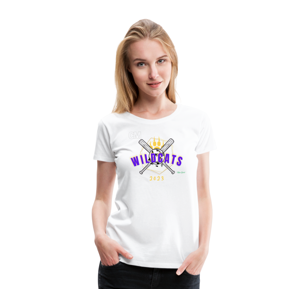 Carrier Mills Wildcats Softball Women’s Premium T-Shirt - white