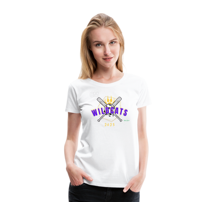 Carrier Mills Wildcats Softball Women’s Premium T-Shirt - white