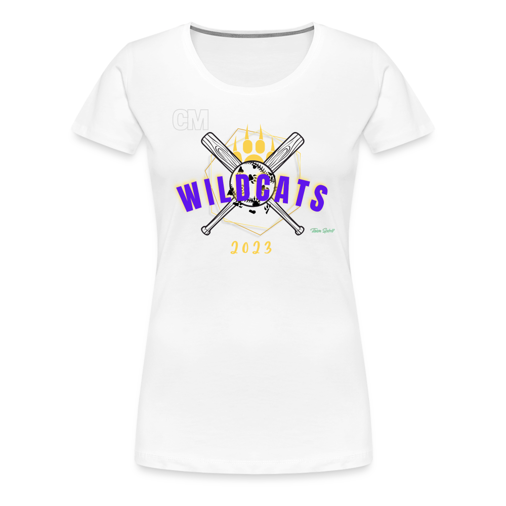 Carrier Mills Wildcats Softball Women’s Premium T-Shirt - white