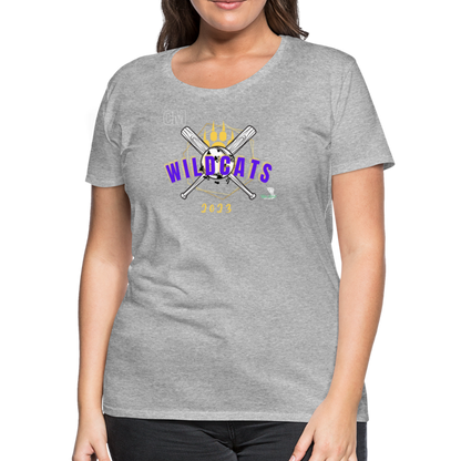 Carrier Mills Wildcats Softball Women’s Premium T-Shirt - heather gray