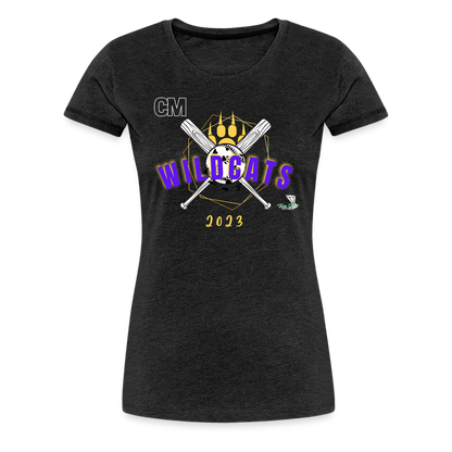 Carrier Mills Wildcats Softball Women’s Premium T-Shirt - charcoal grey